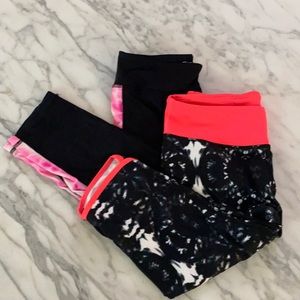 2 leggings: forever21 legging S, fabletics S